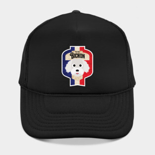 Bichon - Distressed French Bichon Beer Label Design Hat