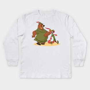 Little John and Robin Hood Kids Long Sleeve T-Shirt