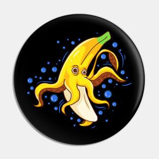 Banana Octopus Pin