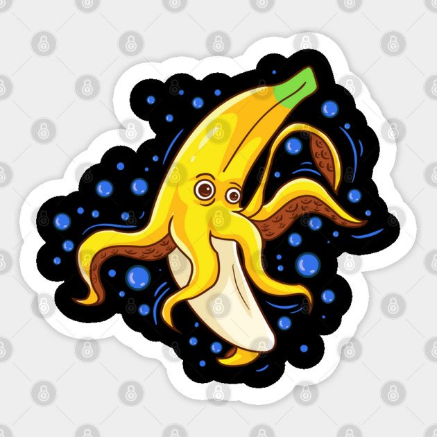 Banana Octopus Sticker by belownormal