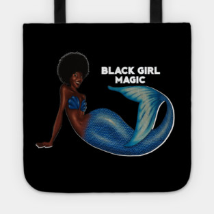 Afro Mermaid, African, Black Girl Magic Tote