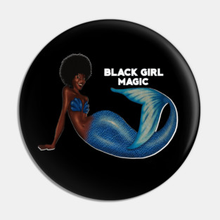 Afro Mermaid, African, Black Girl Magic Pin