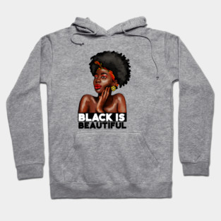 Black is Beautiful, Afro African Woman Hoodie
