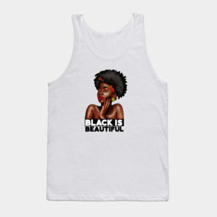 Black is Beautiful, Afro African Woman Tank Top