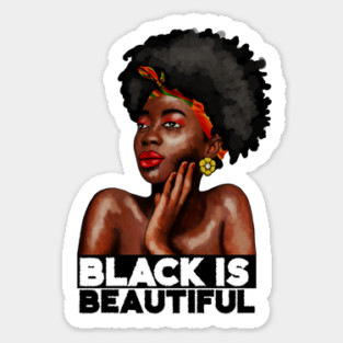 Black is Beautiful, Afro African Woman Sticker