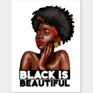 Black is Beautiful, Afro African Woman Posters and Art
