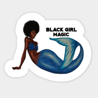 Afro Mermaid, African, Black Girl Magic Sticker