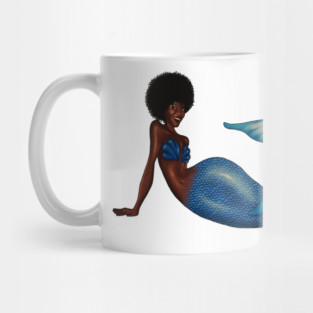 Afro Mermaid, African, Black Girl Magic Mug