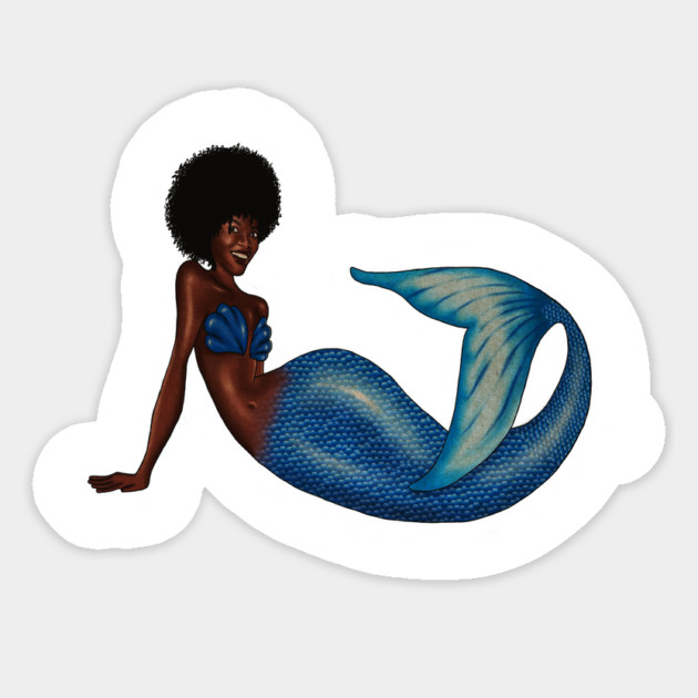 Afro Mermaid, African, Black Girl Magic Sticker by logiamerch