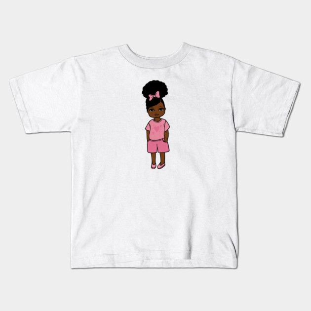 Black Girl Magic, Afro Girl, Melanin Kids T-Shirt by logiamerch