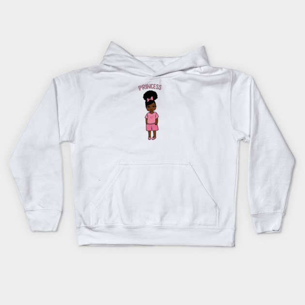 Black Girl Magic, Princess, Afro Girl Kids Hoodie by logiamerch