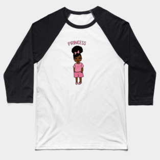 Black Girl Magic, Princess, Afro Girl Baseball T-Shirt