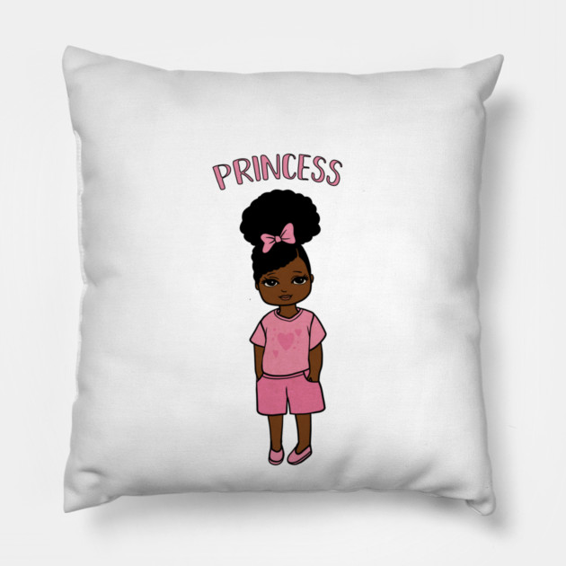 Black Girl Magic, Princess, Afro Girl Pillow by logiamerch