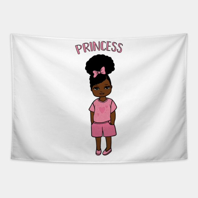 Black Girl Magic, Princess, Afro Girl Tapestry by logiamerch