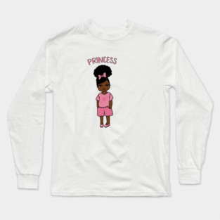 Black Girl Magic, Princess, Afro Girl Long Sleeve T-Shirt