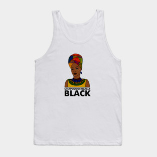 Unapologetically Black, Afro African, Black Pride Tank Top