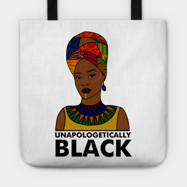 Unapologetically Black, Afro African, Black Pride Tote by logiamerch
