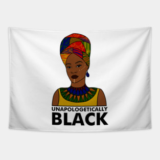 Unapologetically Black, Afro African, Black Pride Tapestry