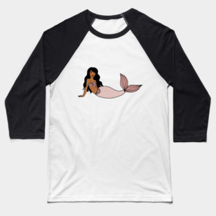 Afro Mermaid, African, Black Girl Magic Baseball T-Shirt