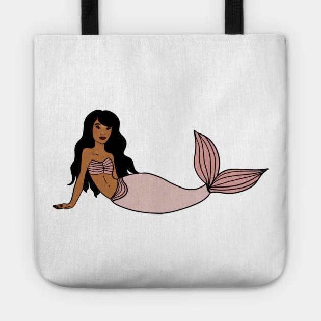 Afro Mermaid, African, Black Girl Magic Tote by logiamerch
