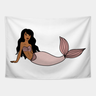 Afro Mermaid, African, Black Girl Magic Tapestry