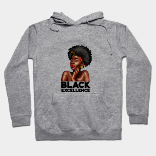 Black Excellence, Afro Woman, Black Pride Hoodie