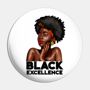 Black Excellence, Afro Woman, Black Pride Pin