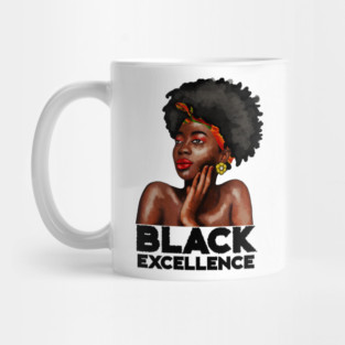 Black Excellence, Afro Woman, Black Pride Mug