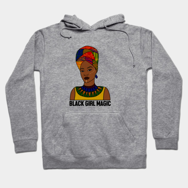 Black Girl Magic, Afro Woman, African Hoodie by logiamerch
