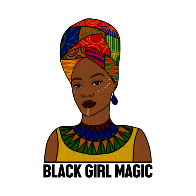 Black Girl Magic, Afro Woman, African by logiamerch