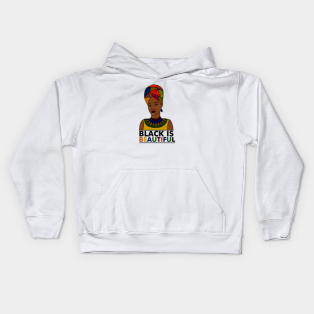Black is Beautiful, African Pride Kids Hoodie by logiamerch