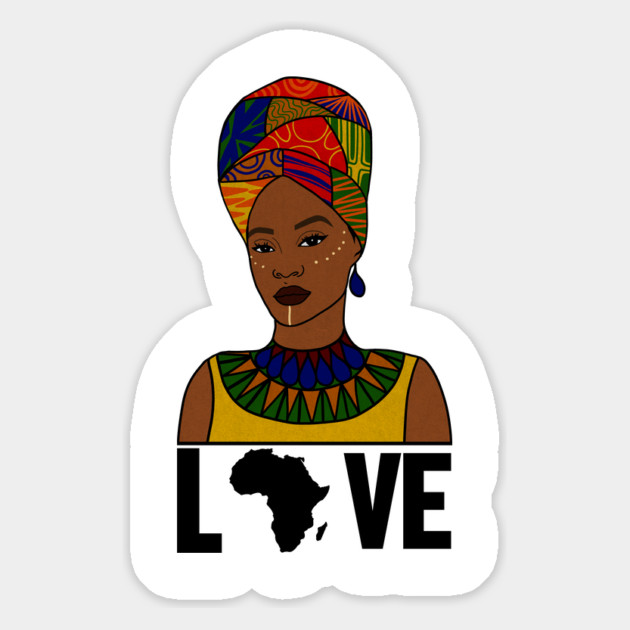 Love Africa, African Woman, Black Pride Magnet by logiamerch