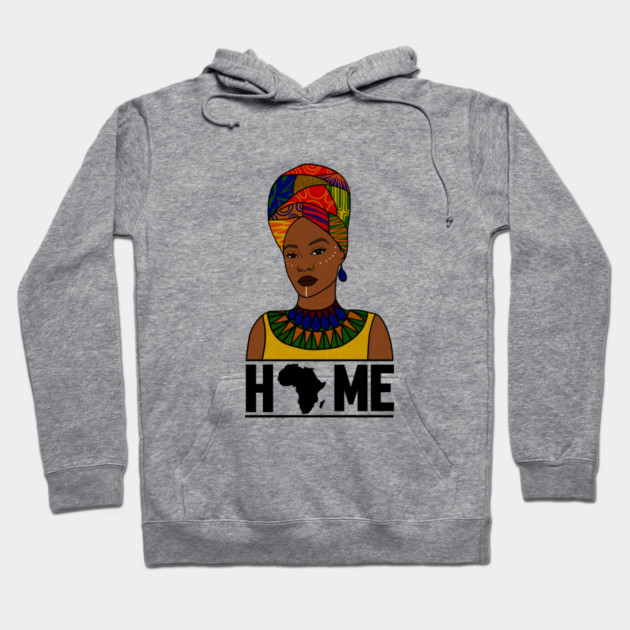 Home Africa, Love Africa, African Woman, Black Pride Hoodie by logiamerch
