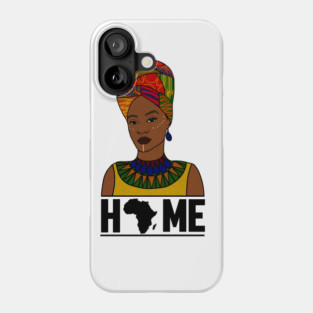 Home Africa, Love Africa, African Woman, Black Pride Phone Case