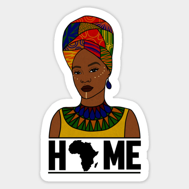 Home Africa, Love Africa, African Woman, Black Pride Sticker by logiamerch
