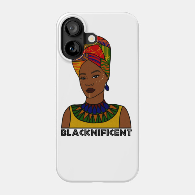 Black is Magnificent, Black Pride, Afro Woman Phone Case by logiamerch