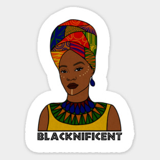 Black is Magnificent, Black Pride, Afro Woman Magnet