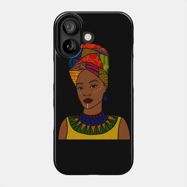 Beautiful Afro African Woman, Black Pride Phone Case by logiamerch