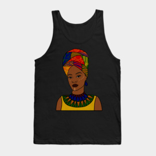 Beautiful Afro African Woman, Black Pride Tank Top
