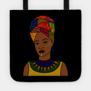 Beautiful Afro African Woman, Black Pride Tote