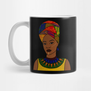 Beautiful Afro African Woman, Black Pride Mug
