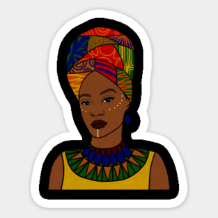 Beautiful Afro African Woman, Black Pride Magnet