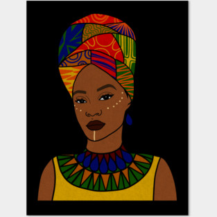 Beautiful Afro African Woman, Black Pride Posters and Art
