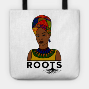 African Roots, Afro Woman, Black Pride Tote
