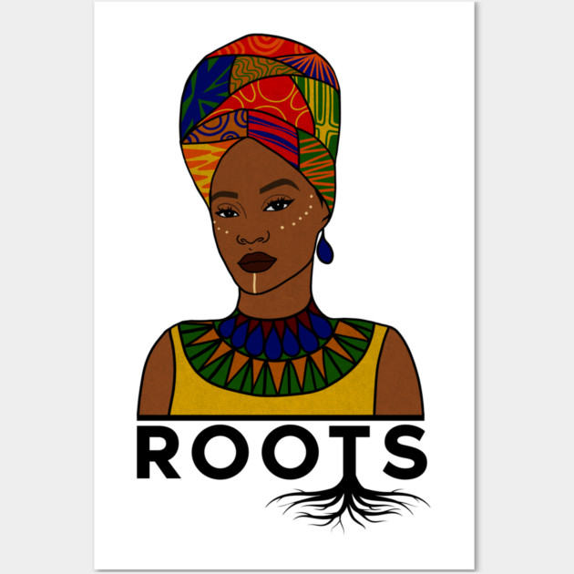 African Roots, Afro Woman, Black Pride Wall Art by logiamerch