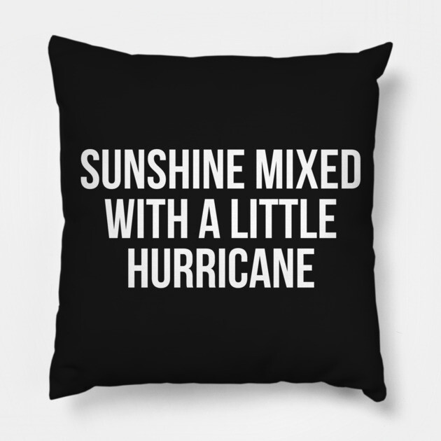 Sunshine Mixed with a Little Hurricane Pillow by UrbanLifeApparel