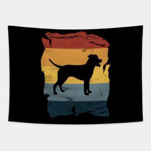 Catahoula Leopard Distressed Vintage Retro Silhouette Tapestry