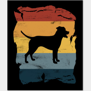 Catahoula Leopard Distressed Vintage Retro Silhouette Posters and Art