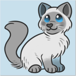 Cute Fluffy Himalayan Cat Posters and Art