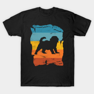Cockapoo Distressed Vintage Retro Silhouette T-Shirt